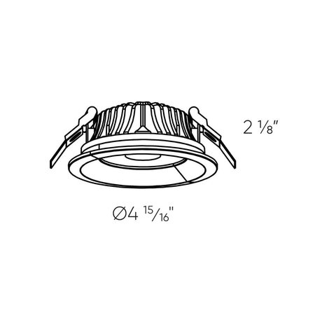 DALS LIGHTING Hilux 4-Inch High Powered LED Commercial Down Light 277V/347V HPD4-CC-V-WH